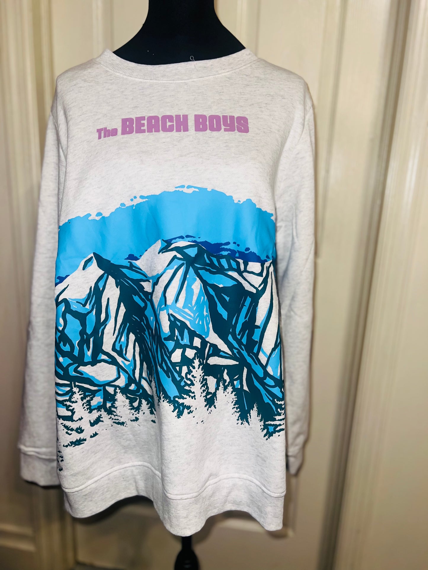 The Beach Boys Oversized Distressed Sweatshirt