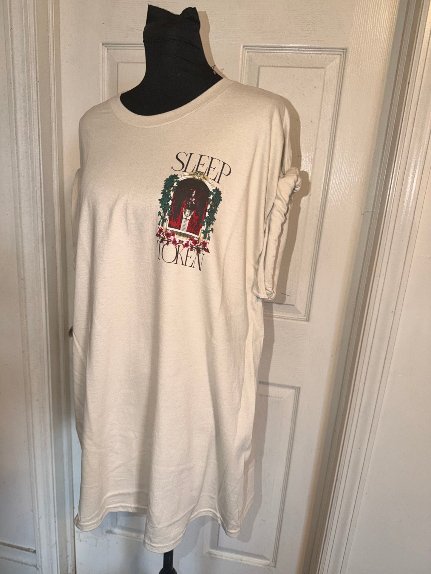 Sleep Token Double Sided Oversized Distressed Tee