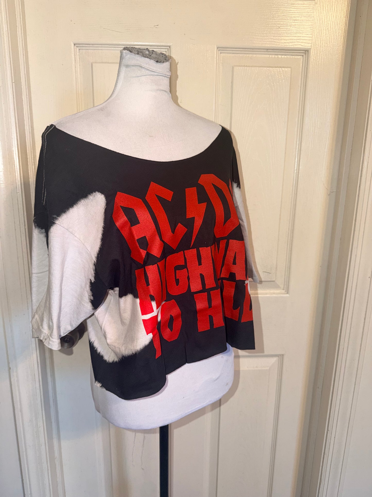 AC/DC Oversized OFTS Distressed Tee