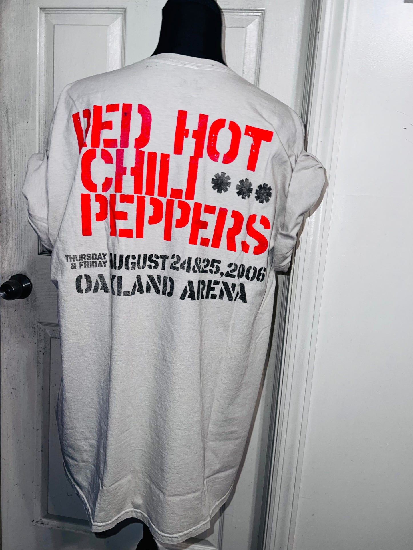 Red Hot Chili Peppers Double Sided Oversized Distressed Tee