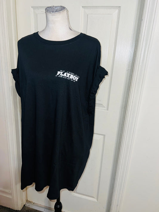 Playboy Double Sides Oversized Distressed Tee