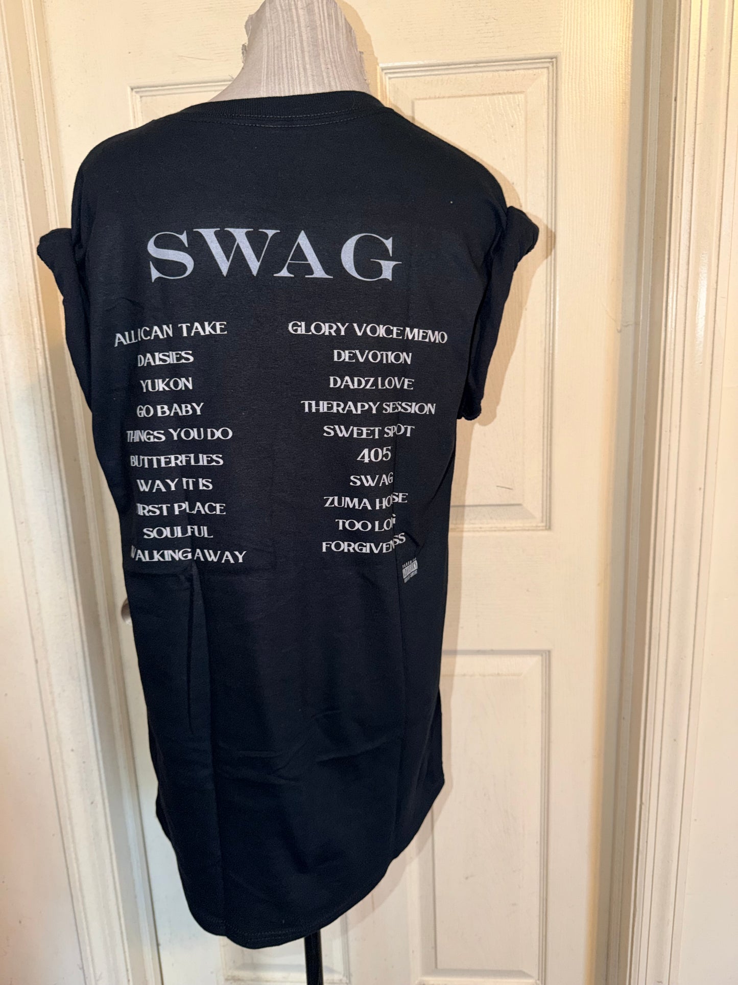 Justin Bieber Double Sided Oversized Distressed Tee