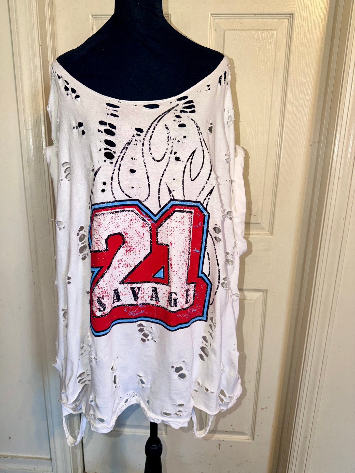 21 Savage Oversized Distressed Tee (As Is)