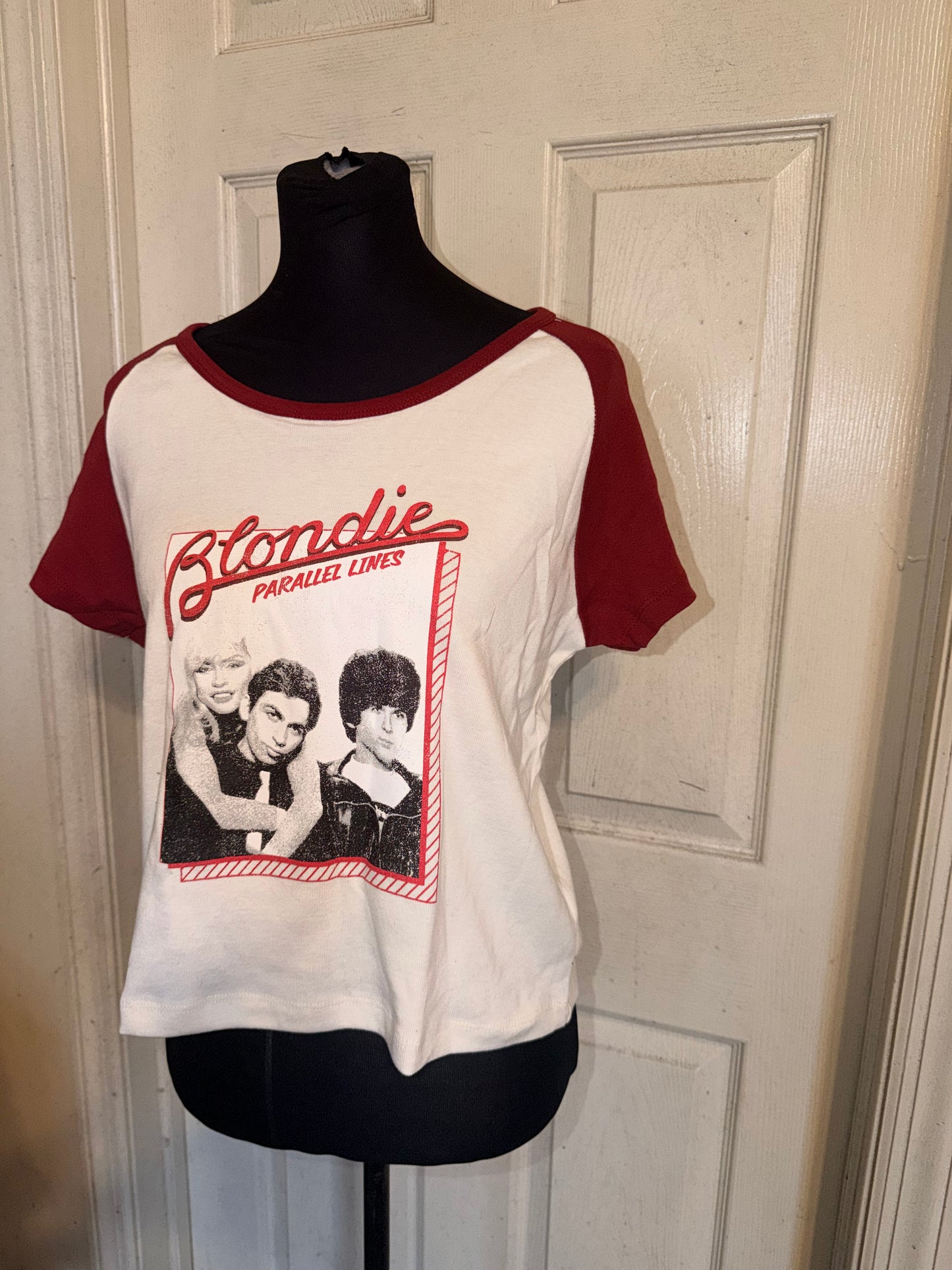 Blondie Distressed Raglan Baby Tee