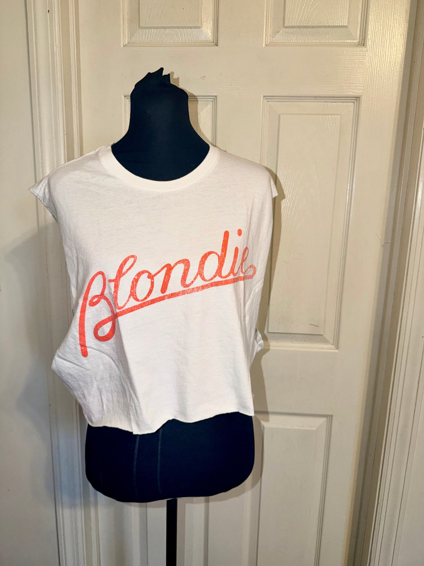Blondie Oversized Distressed Cropped Tank