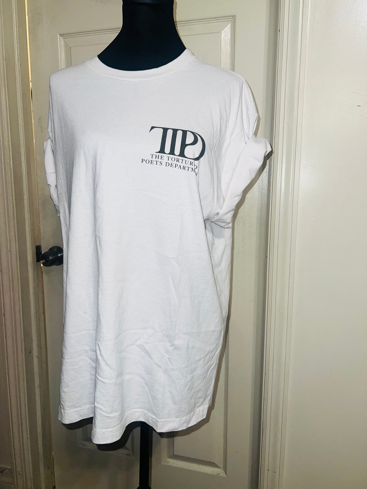 Taylor Swift TTPD Double Sided Oversized Distressed Tee