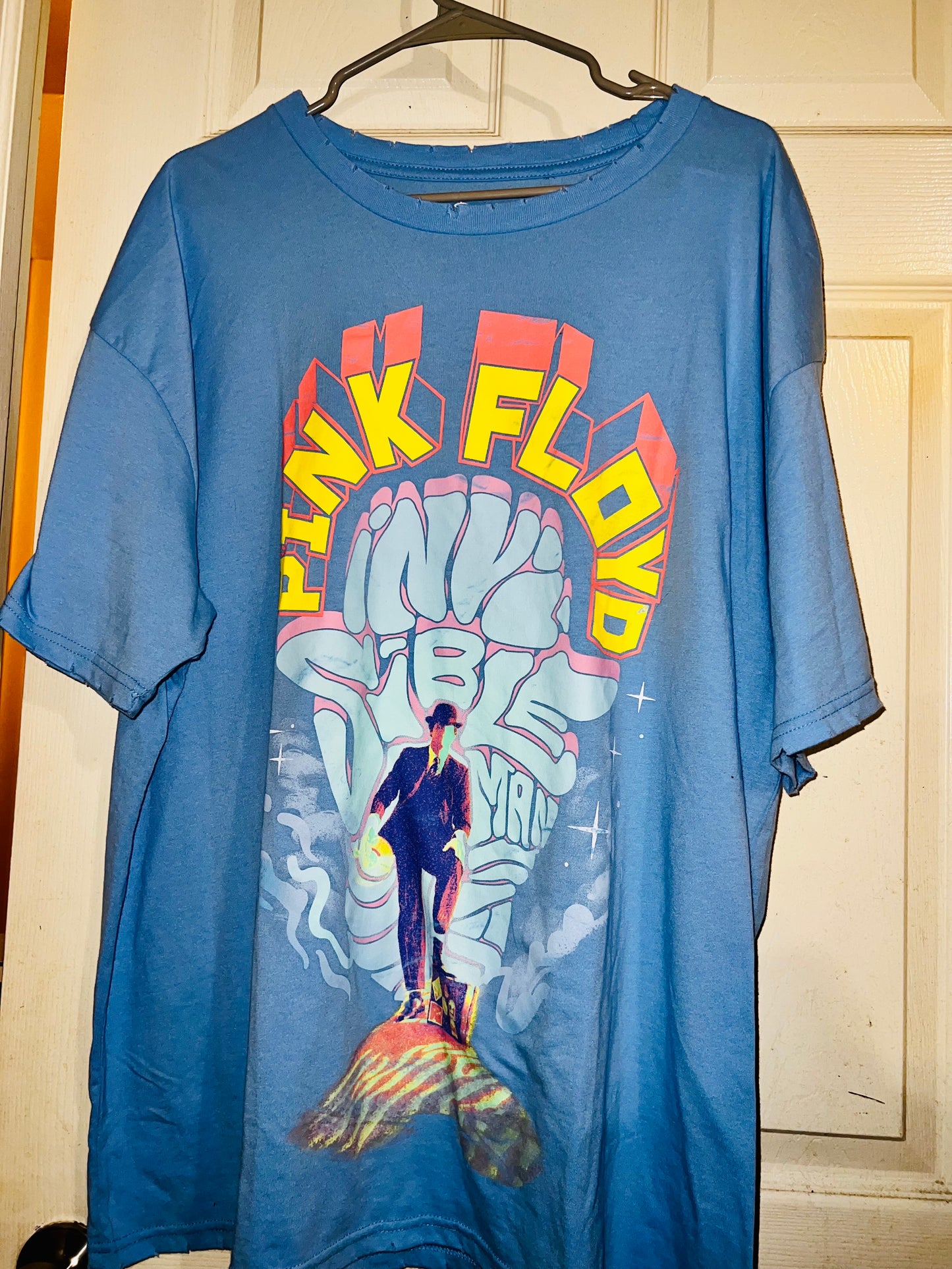 Pink Floyd Invisible Man Oversized Distressed Tee