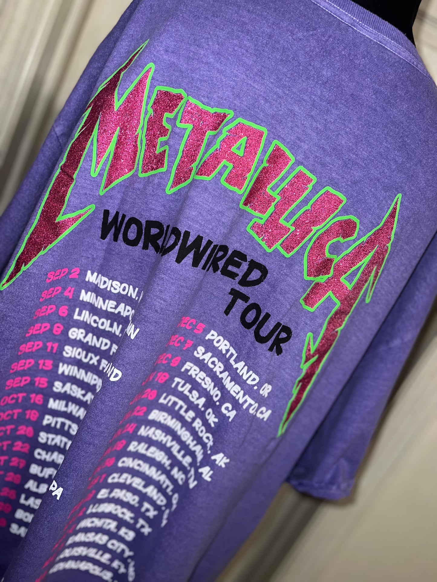 Metallica Oversized Double Sided Distressed Tee