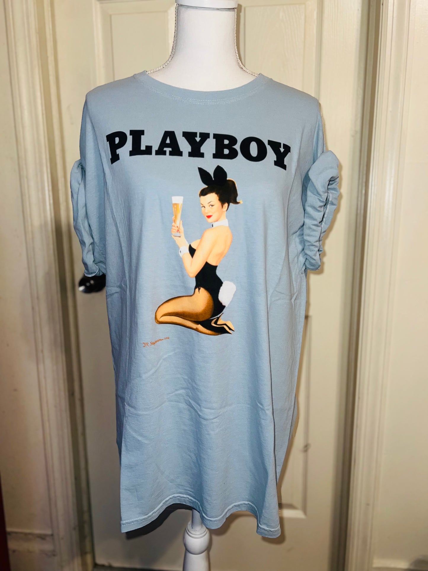 Playboy Oversized Distressed Tee