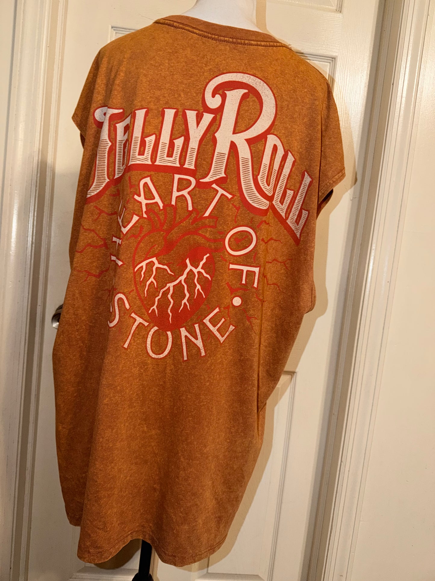 Jelly Roll Double Sided Oversized Distressed Tank
