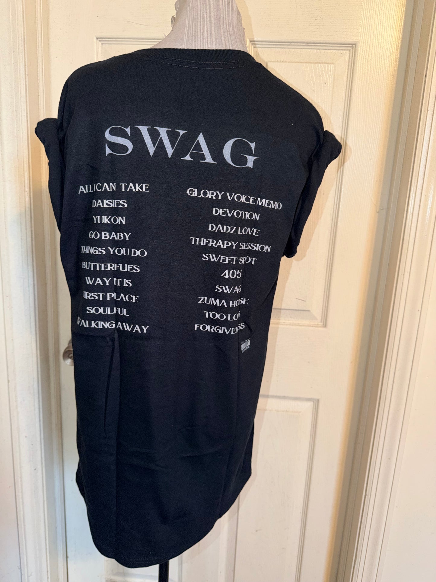 Justin Bieber Double Sided Oversized Distressed Tee