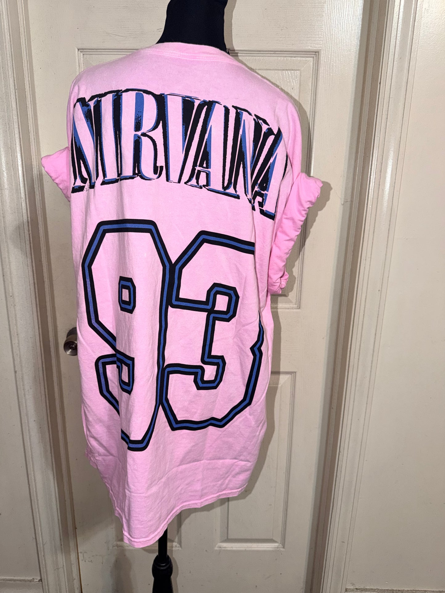 Nirvana Double Sided Oversized Distressed Tee