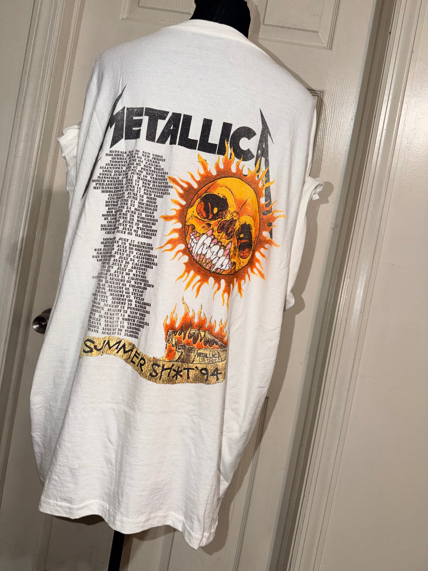 Metallica Double Sided Oversized Distressed Tee