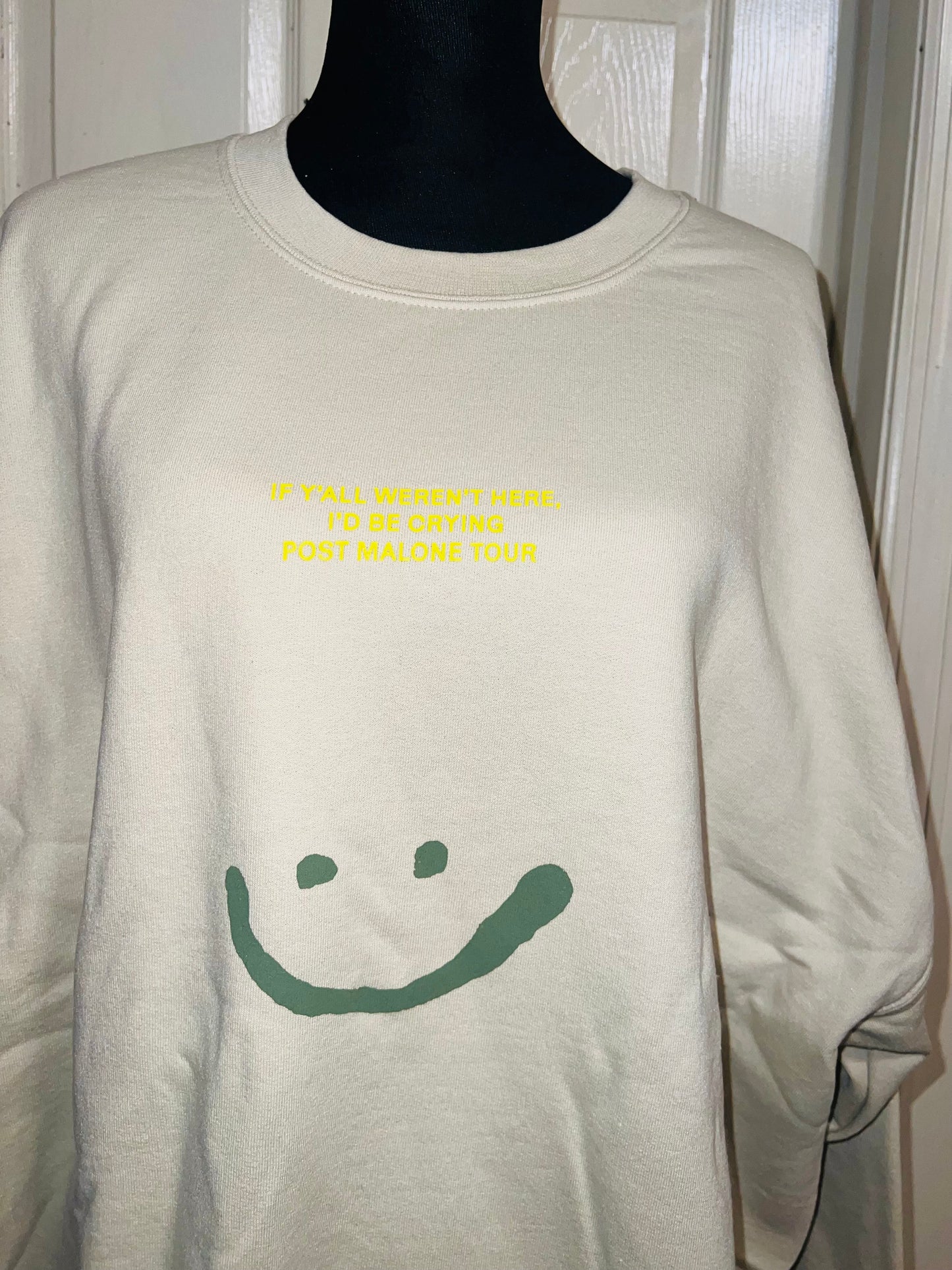 Post Malone Oversized Distressed Sweatshirt