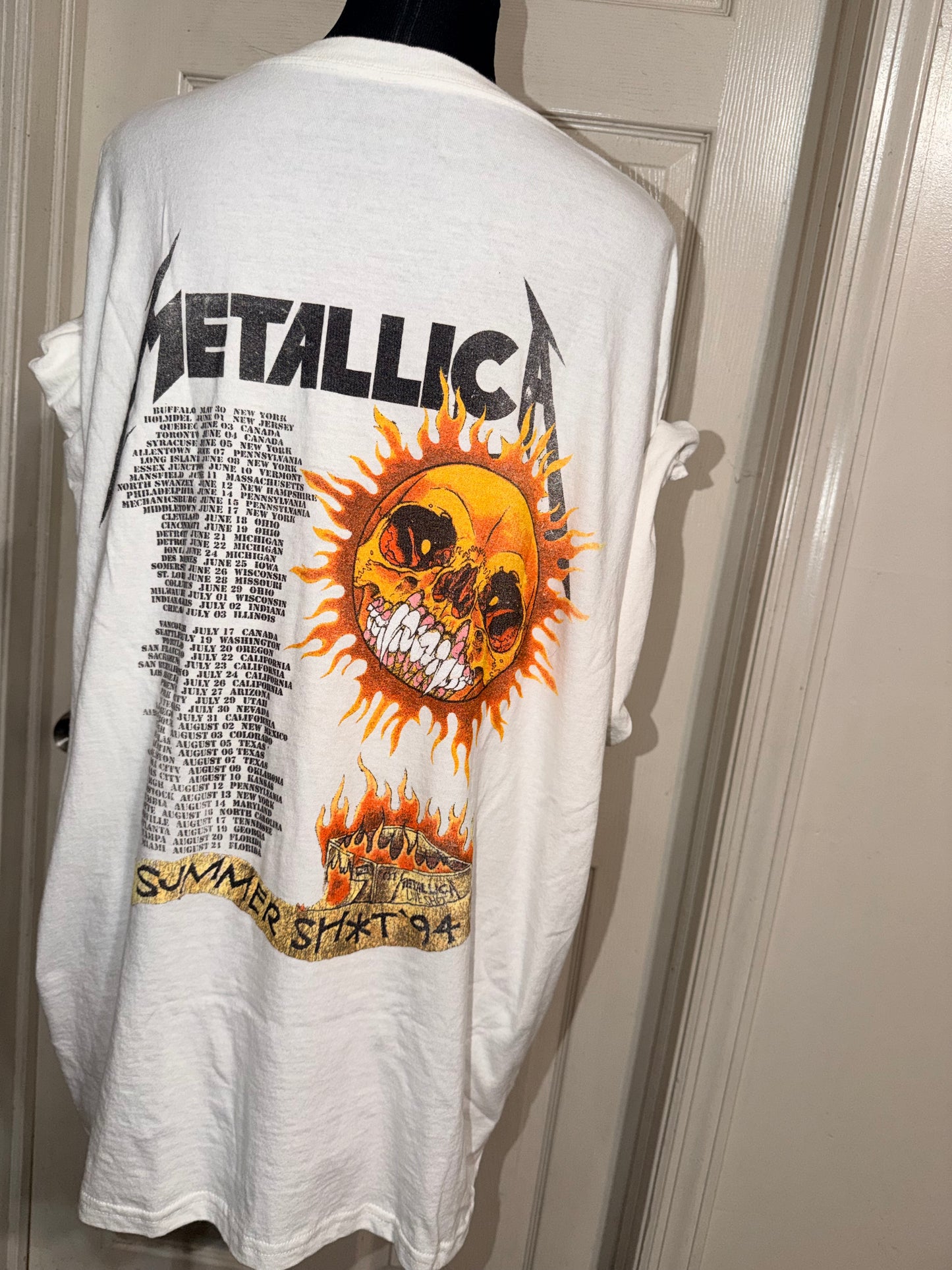 Metallica Double Sided Oversized Distressed Tee