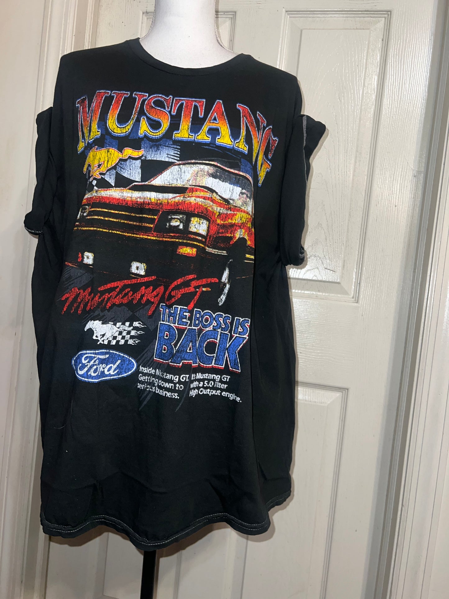 Ford Mustang Oversized Distressed Tee