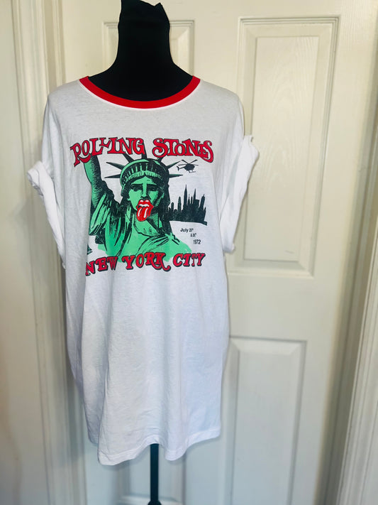 Rolling Stones Oversized Distressed Ted