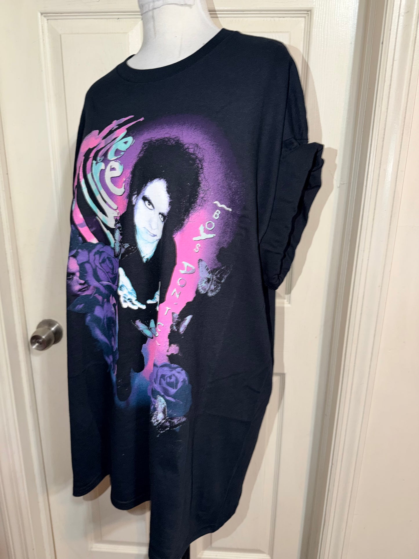 The Cure Double Sided Oversized Distressed Tee