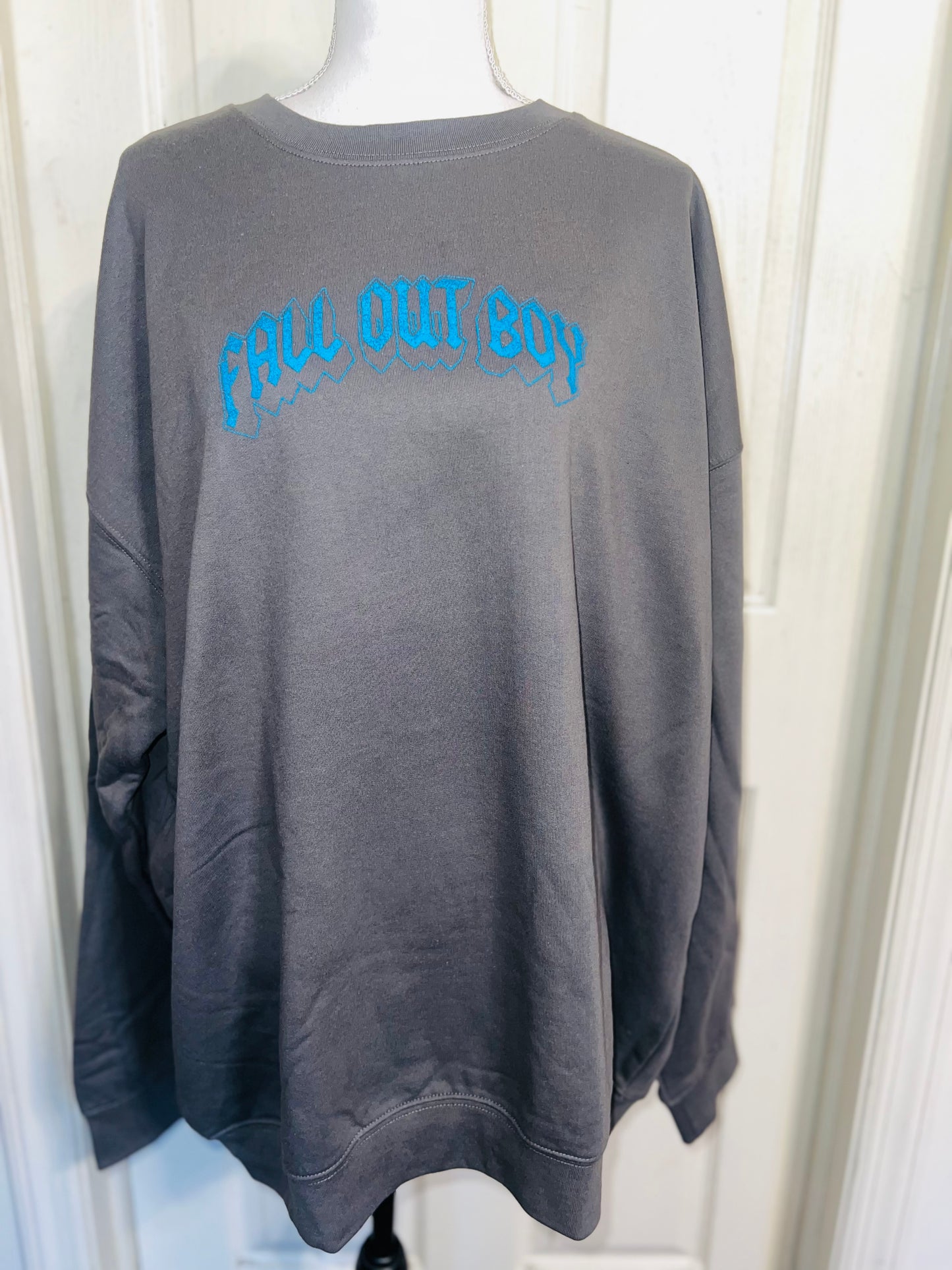 Fall Out Boy Double Sided Oversized Distressed Sweatshirt