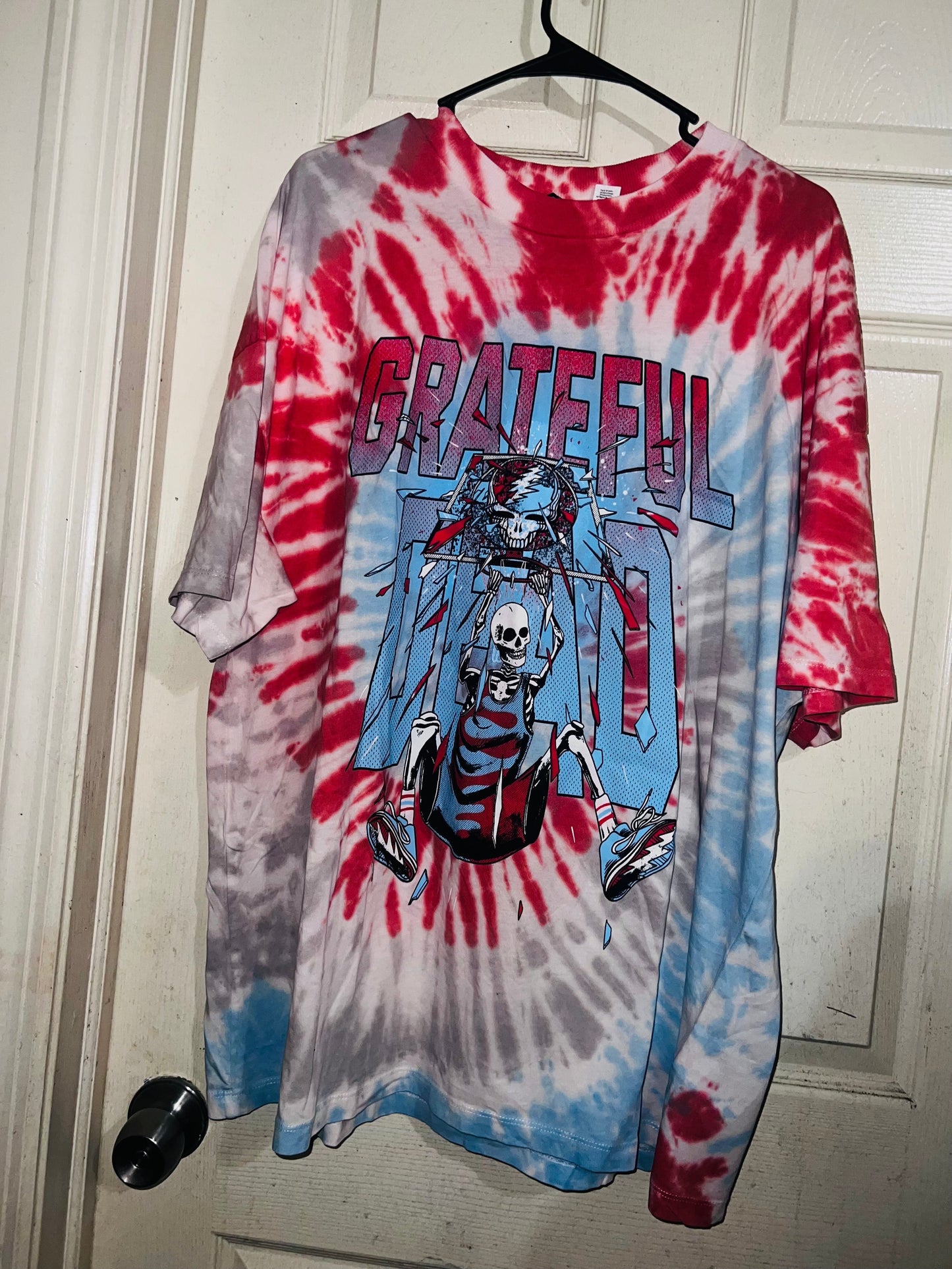 Grateful Dead Tie Dye Oversized Distressed Tee