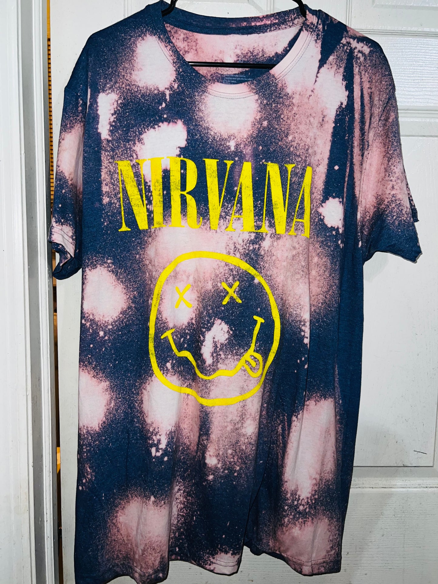 Nirvana Oversized Distressed Bleach Tee