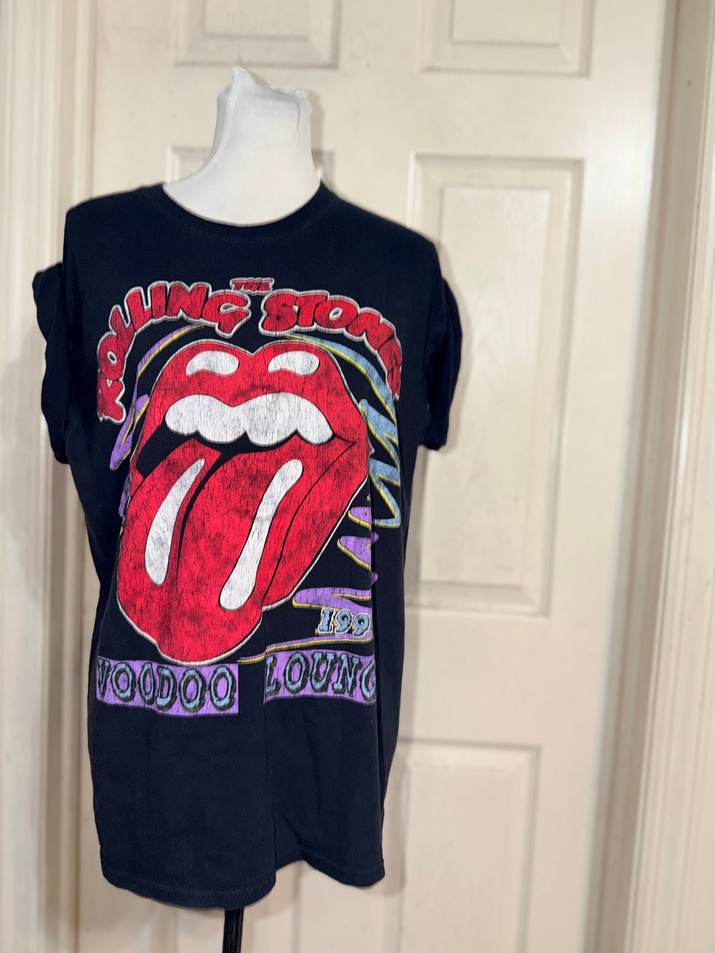 The Rolling Stones Double Sided Voodoo Oversized Distressed Tee
