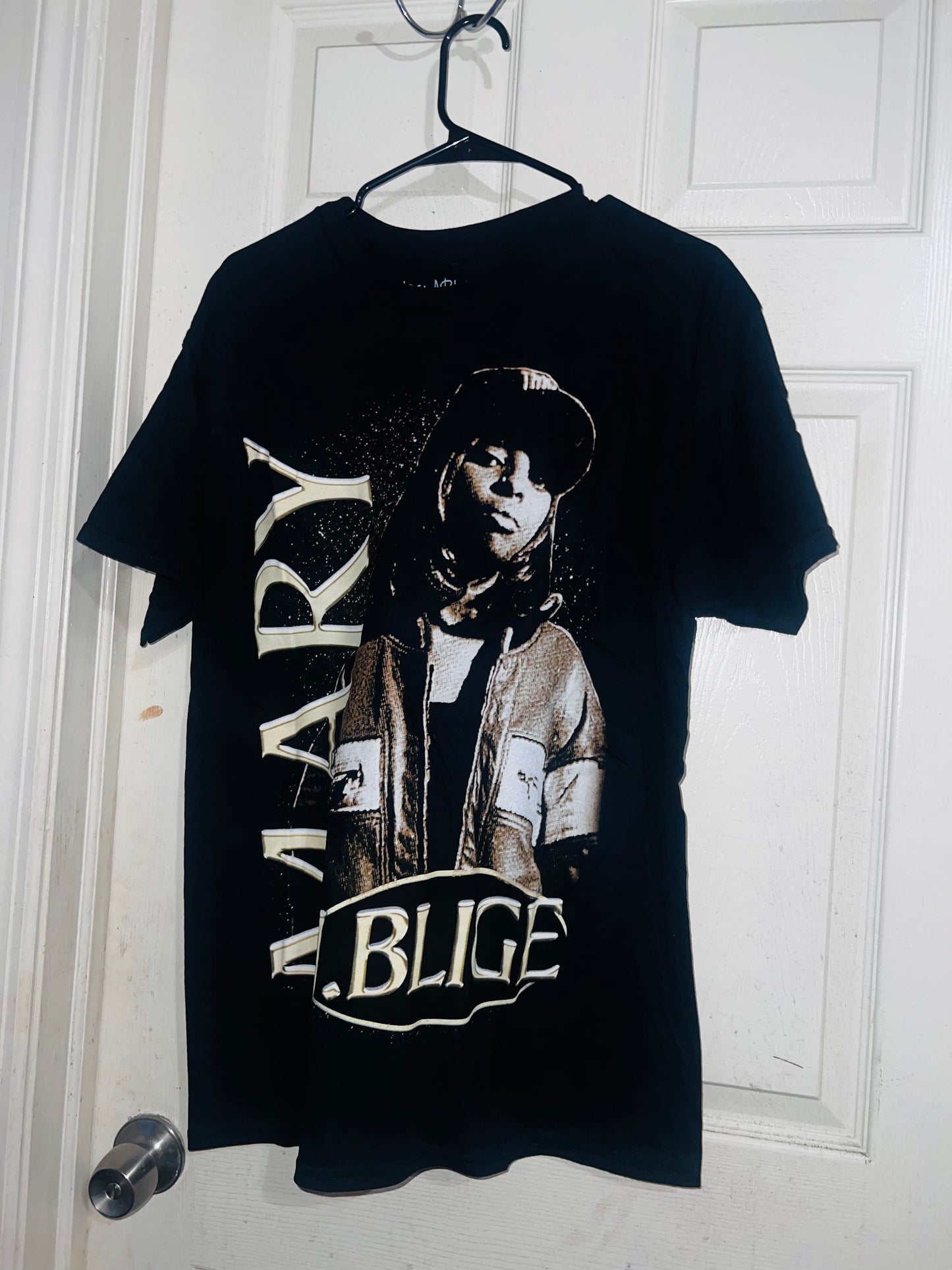 Mary J. Blige Oversized Distressed Tee