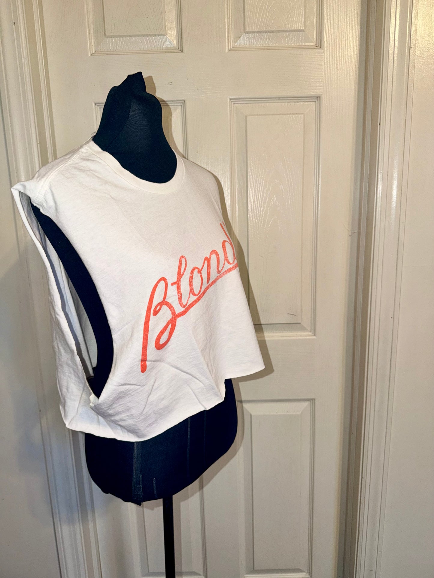 Blondie Oversized Distressed Cropped Tank
