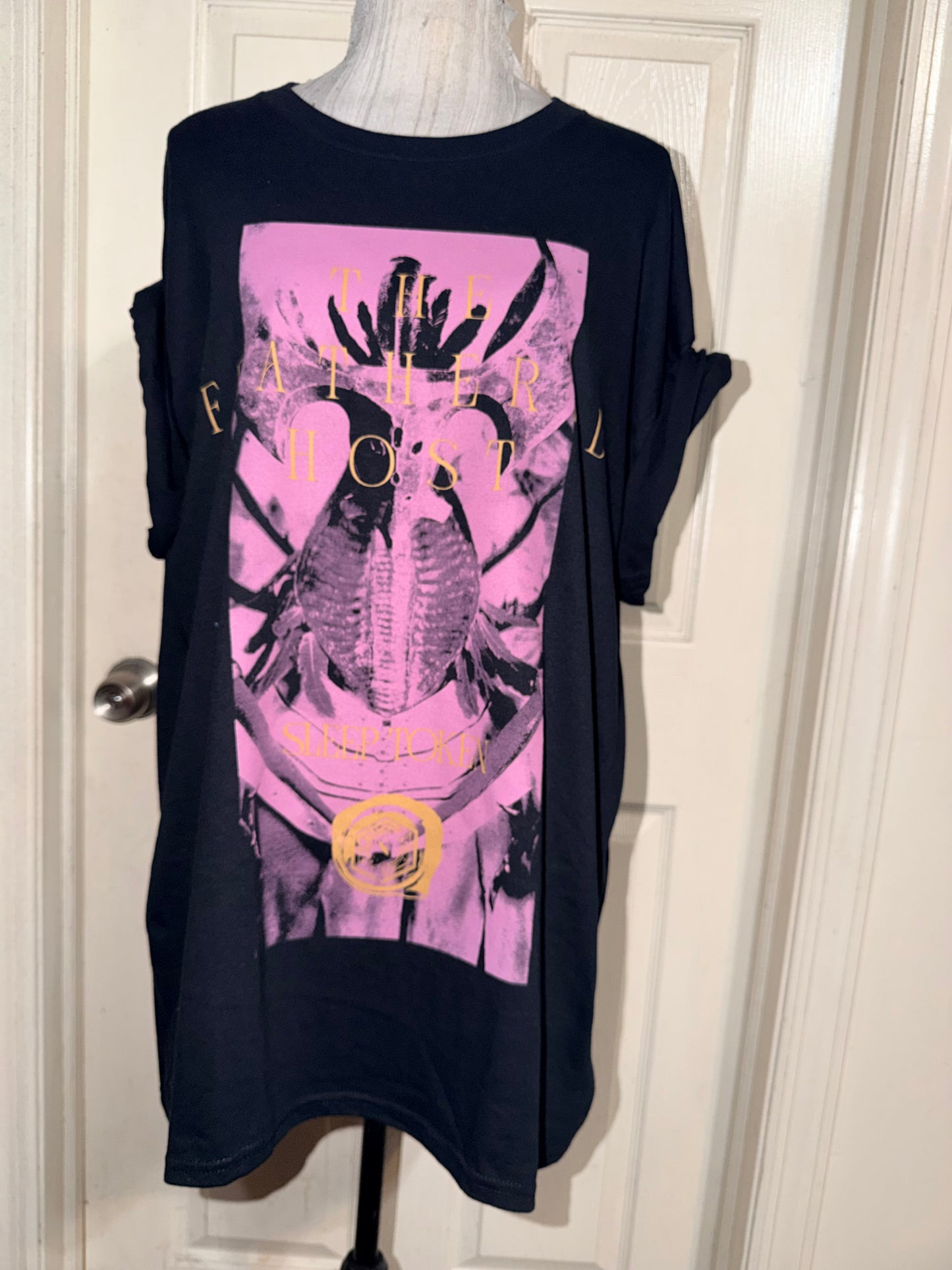 Sleep Token Double Sided Oversized Distressed Tee