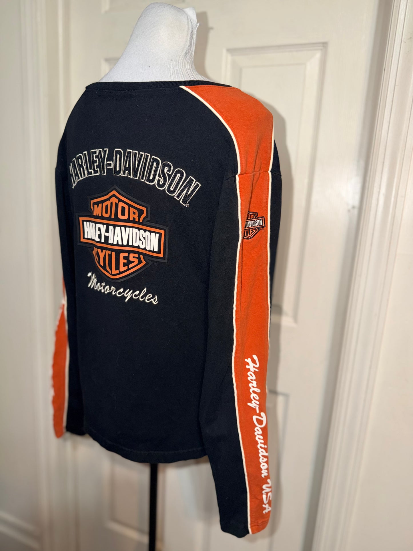 Harley Davidson Double Sided Oversized Long Sleeve Jersey Shirt