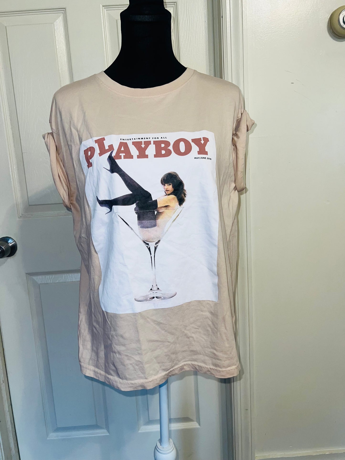 Playboy Oversized Distressed Tee