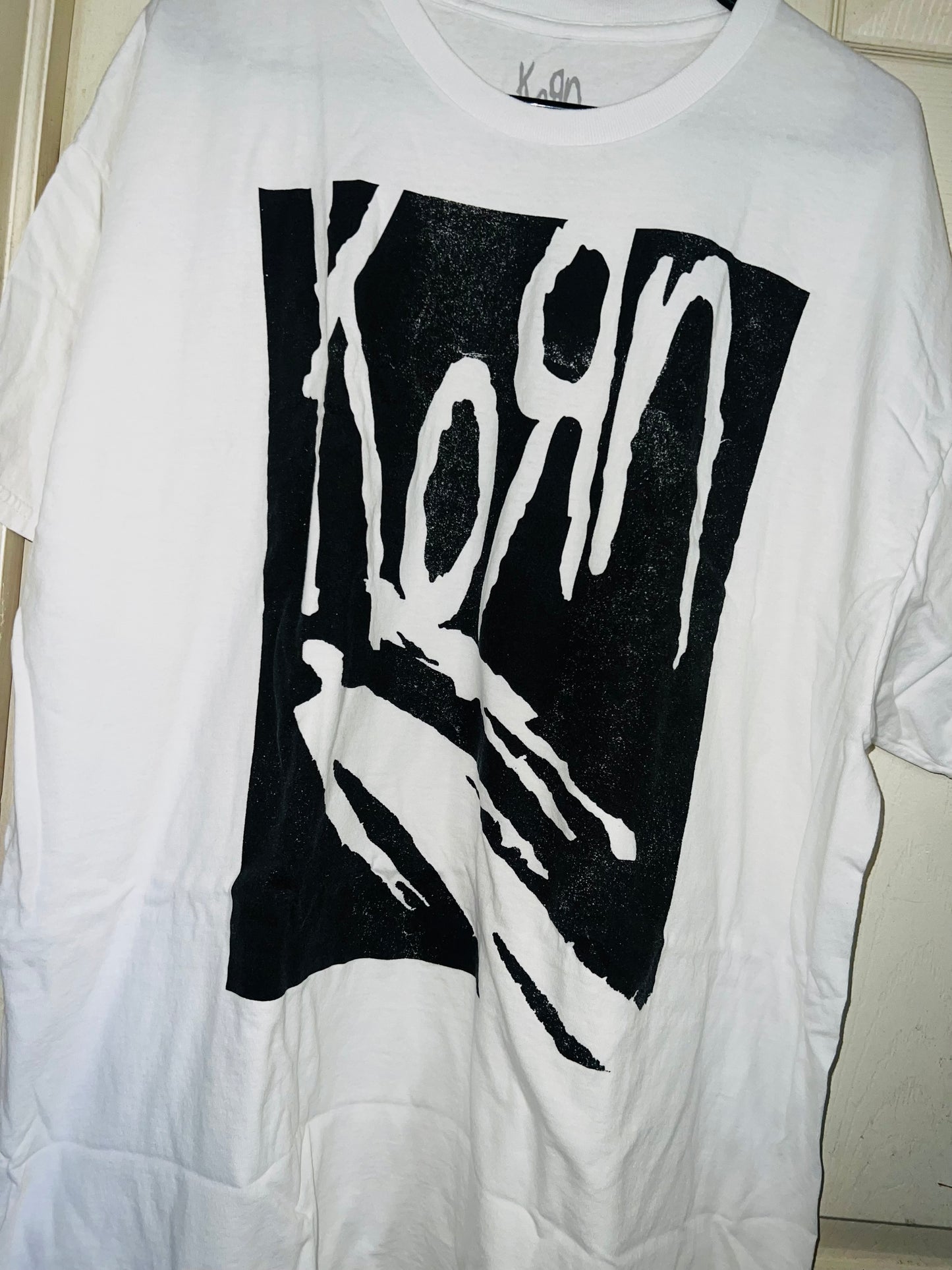 Korn Oversized Distressed T-Shirt