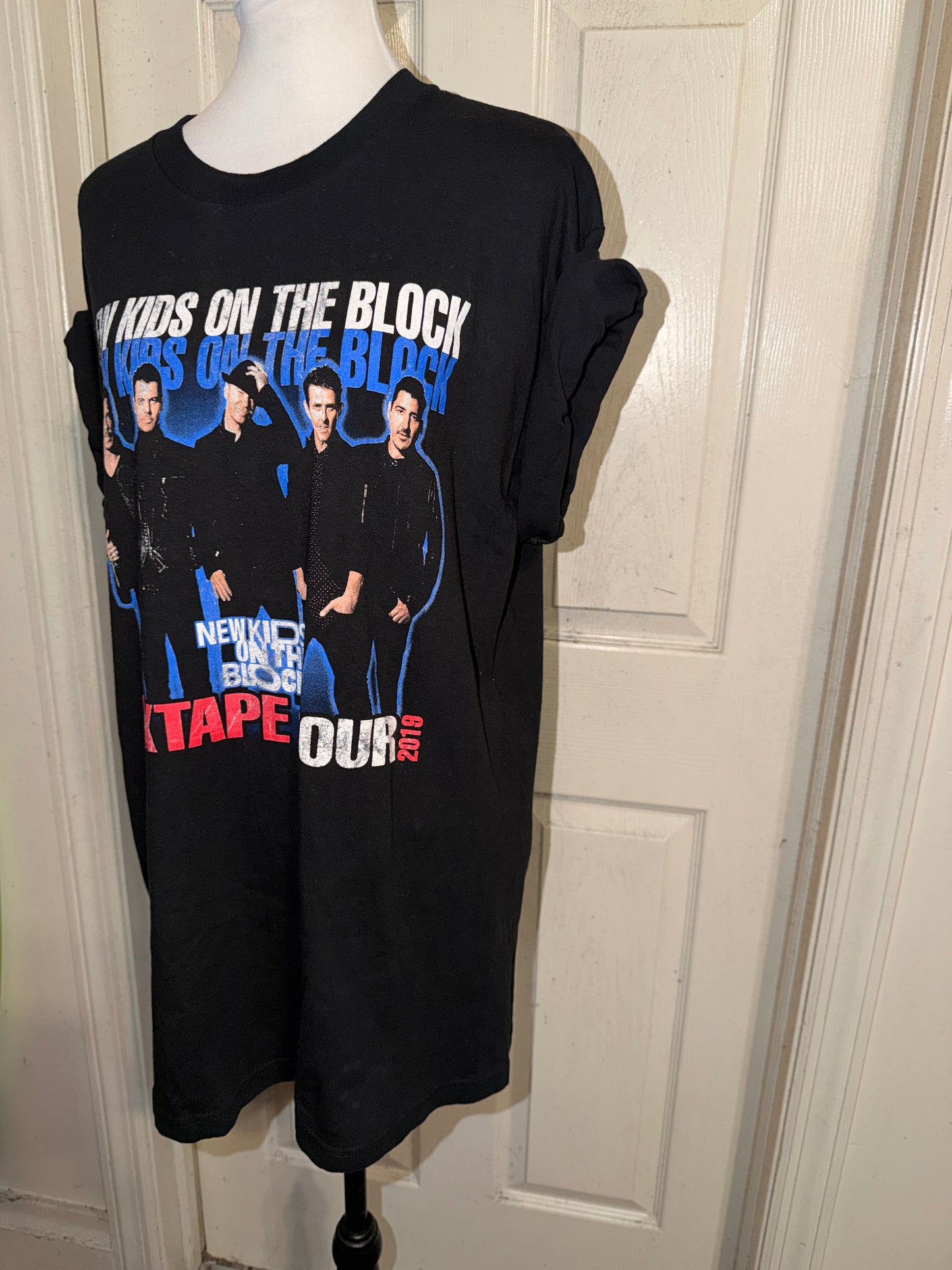 New Kids on the Block Double Sided Oversized Distressed Tee