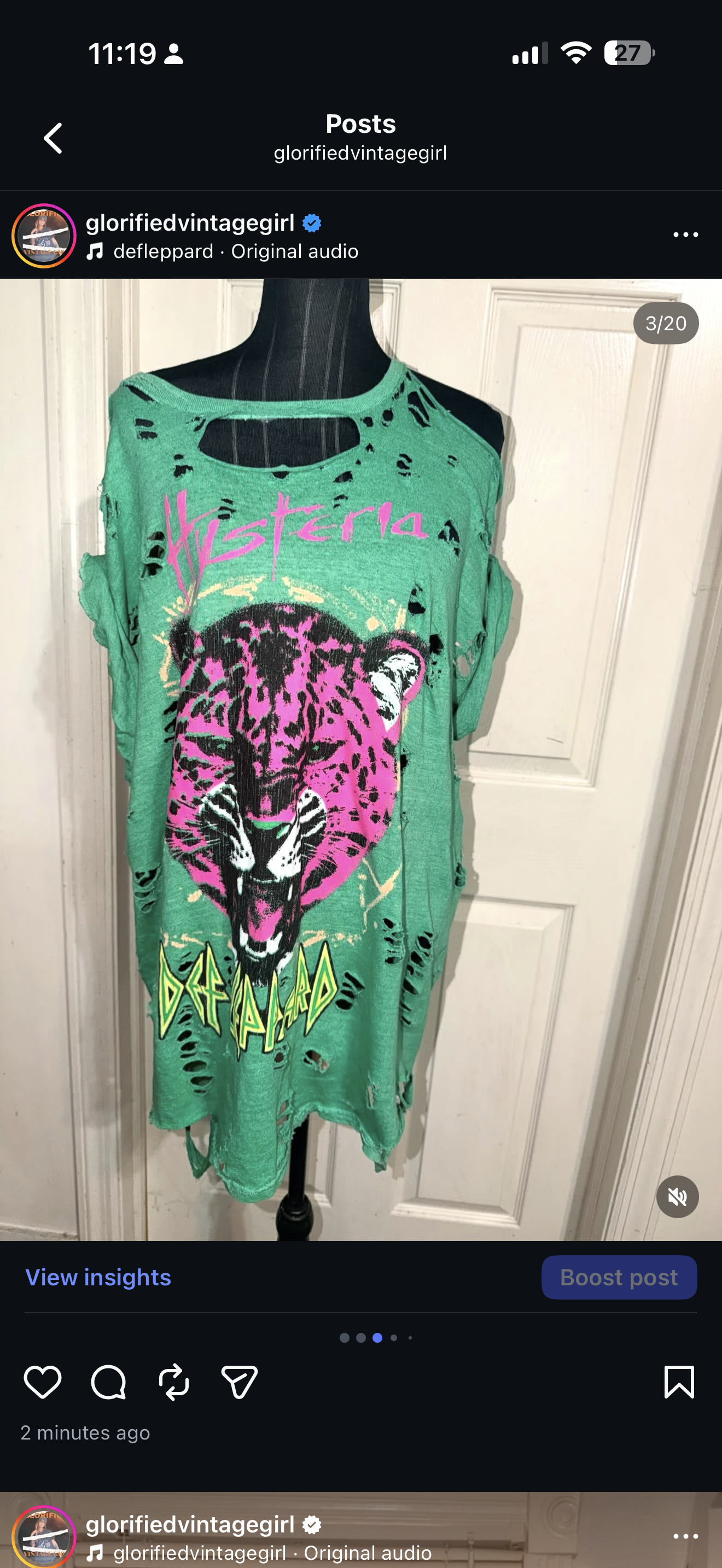 Def Leppard Oversized Distressed Tee