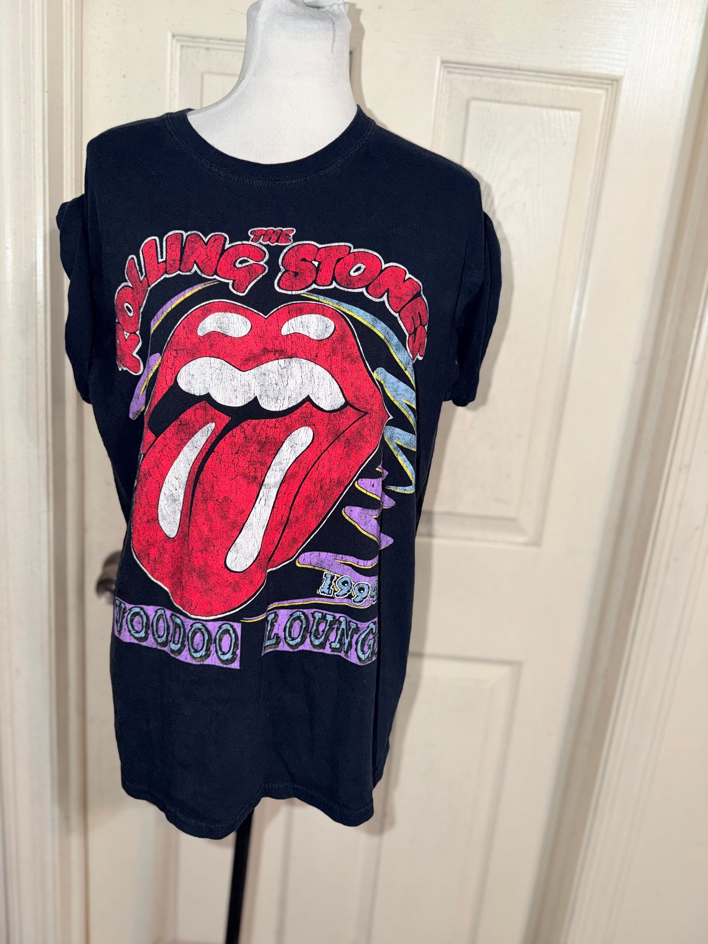The Rolling Stones Double Sided Voodoo Oversized Distressed Tee