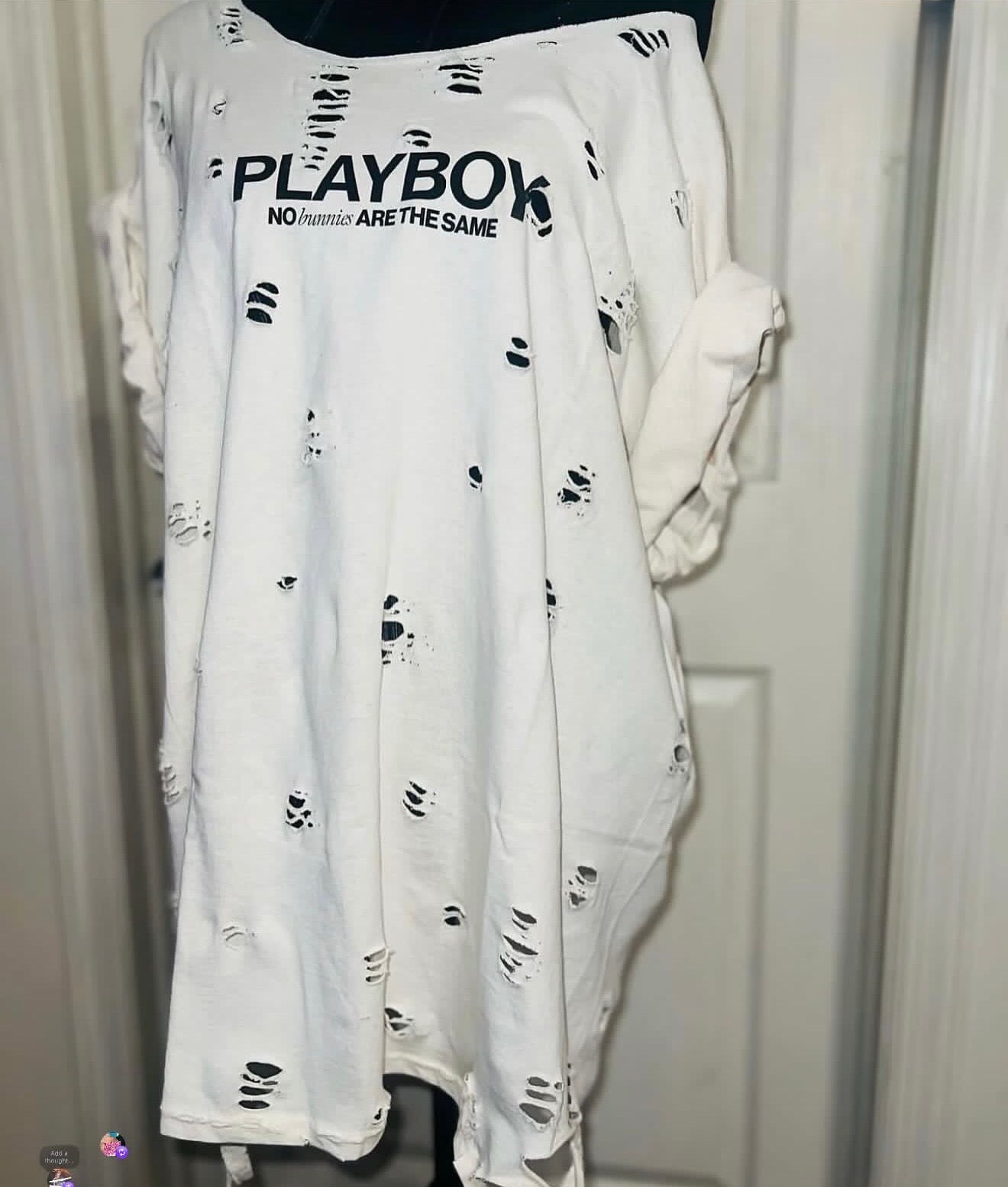 Playboy Double Sided Oversized Distressed Tee