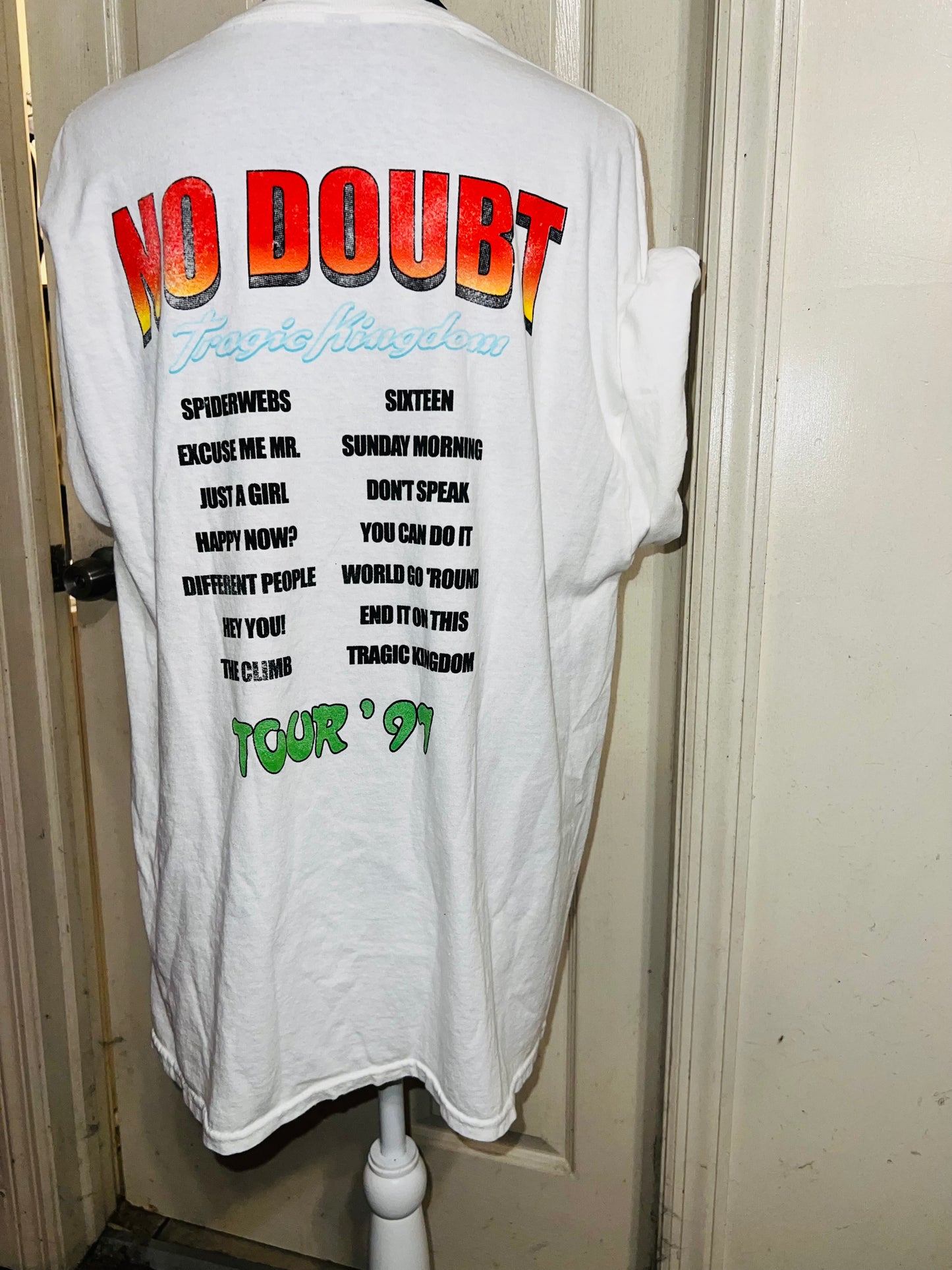 No Doubt Double Sided Oversized Distressed Tee