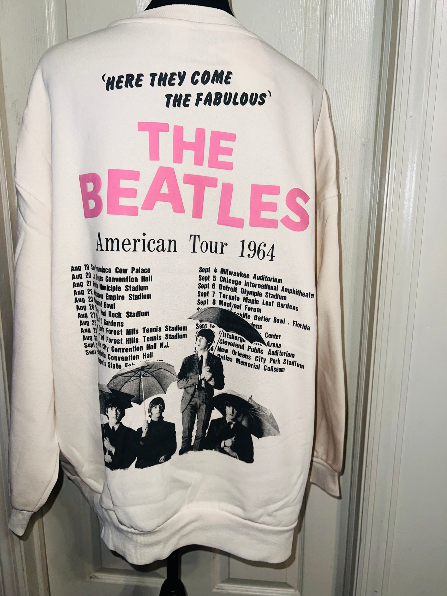 The Beatles Double Sided Oversized Distressed Tee