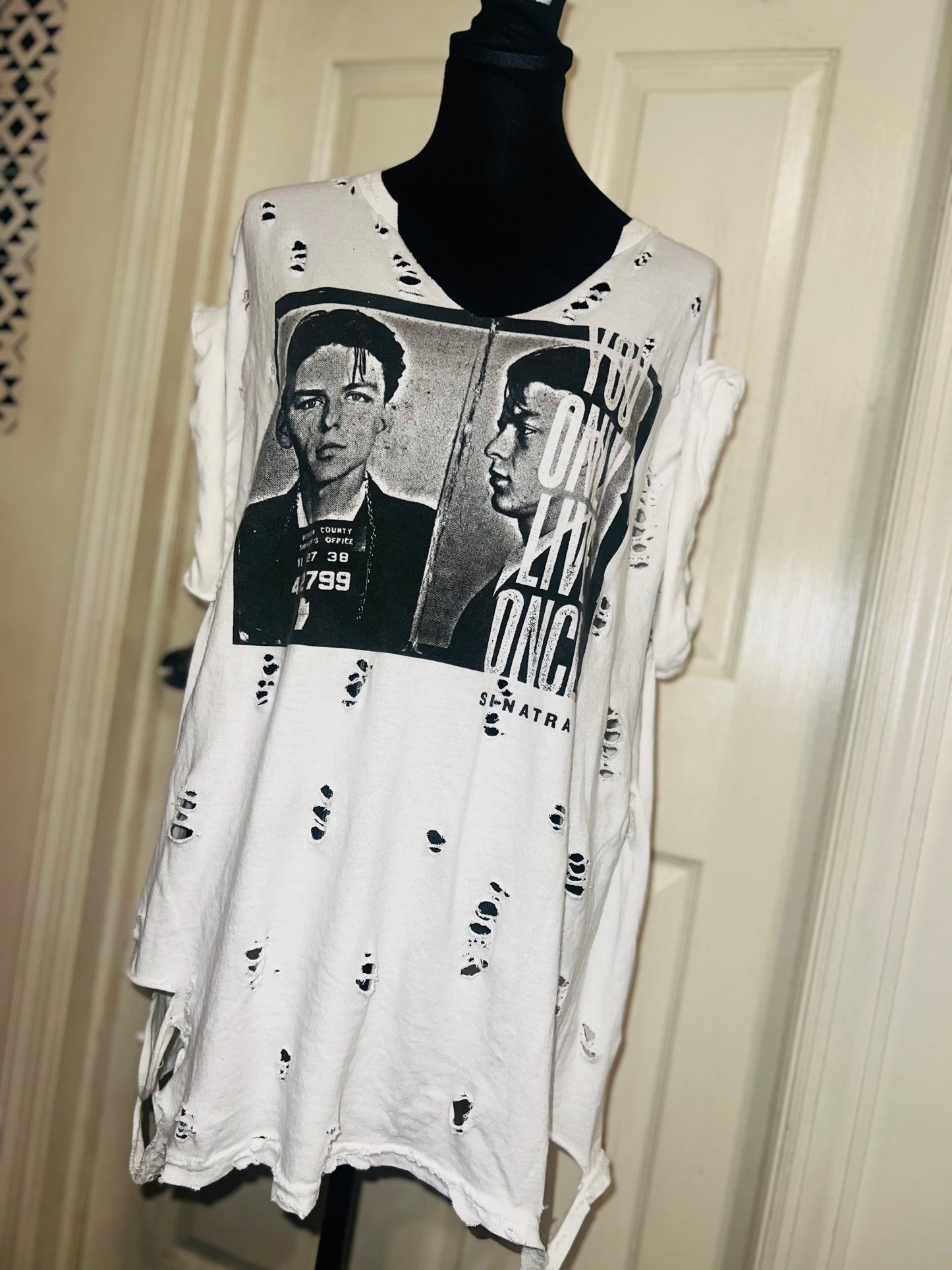 Frank Sinatra Oversized Distressed Tee