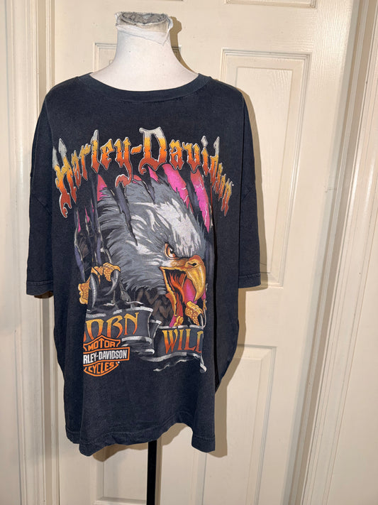 Harley Davidson Oversized Distressed Tee