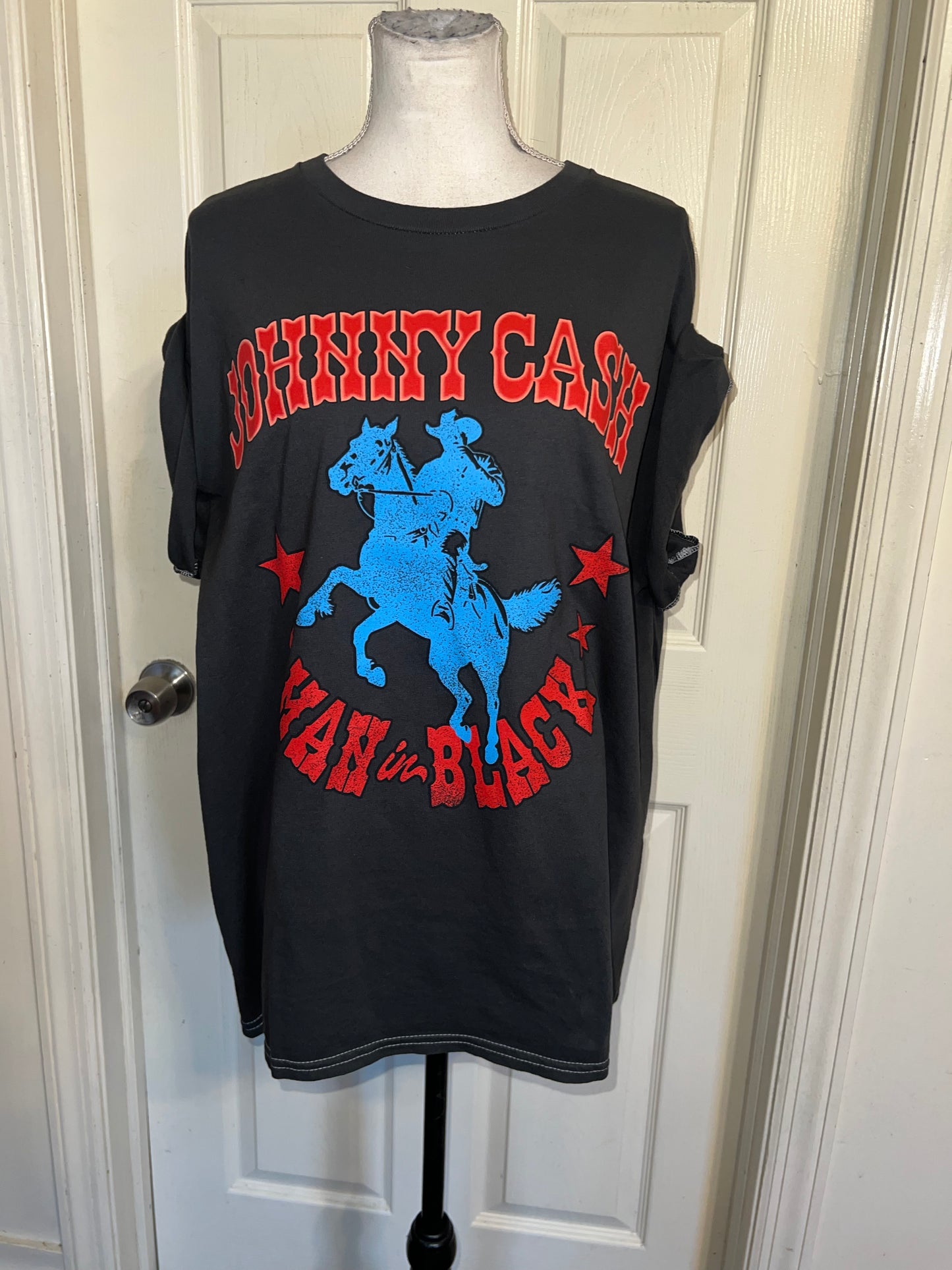 Johnny Cash Double Sided Oversized Distressed Tee