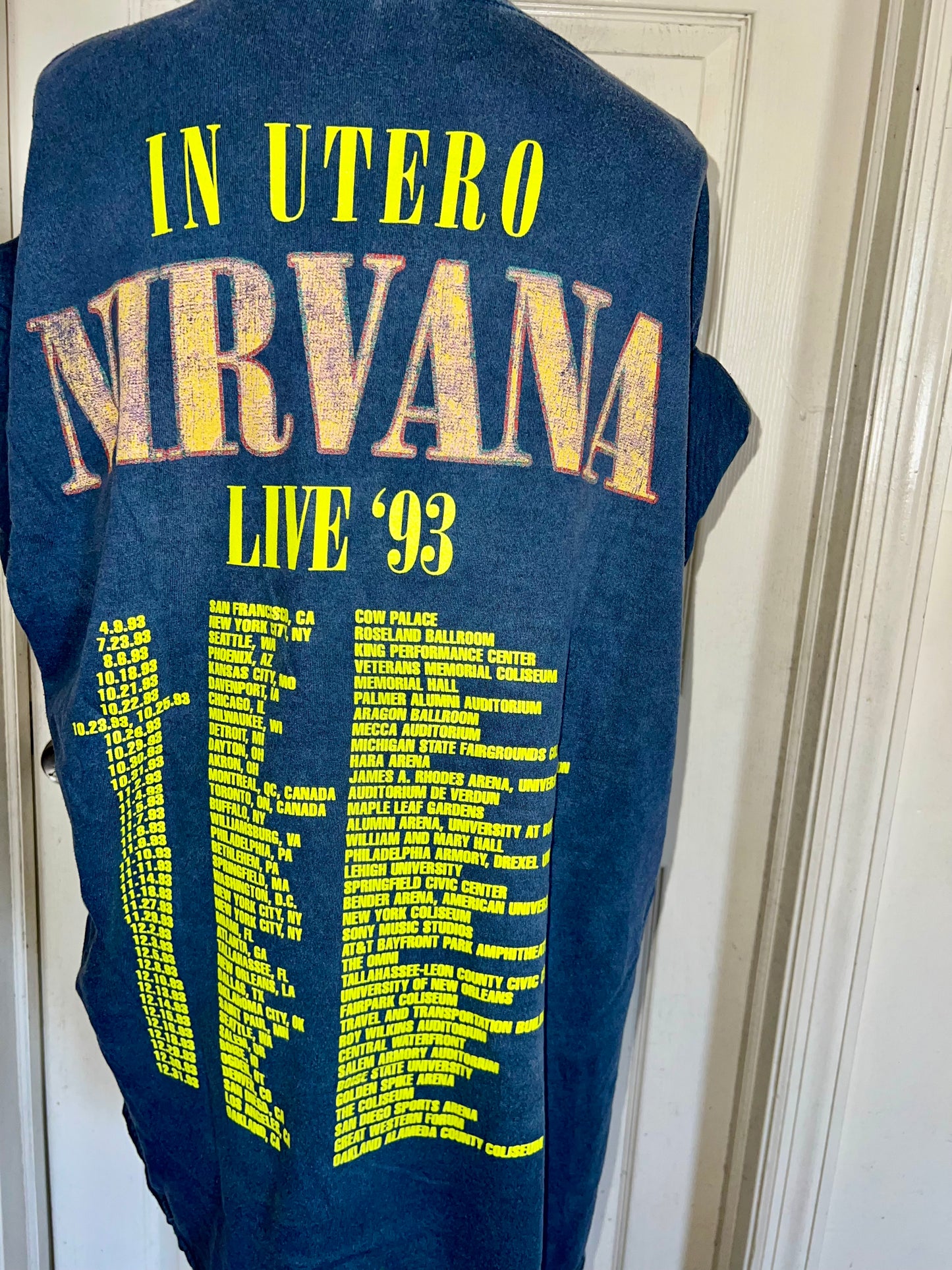 Nirvana Double Sided Oversized Distressed Tee