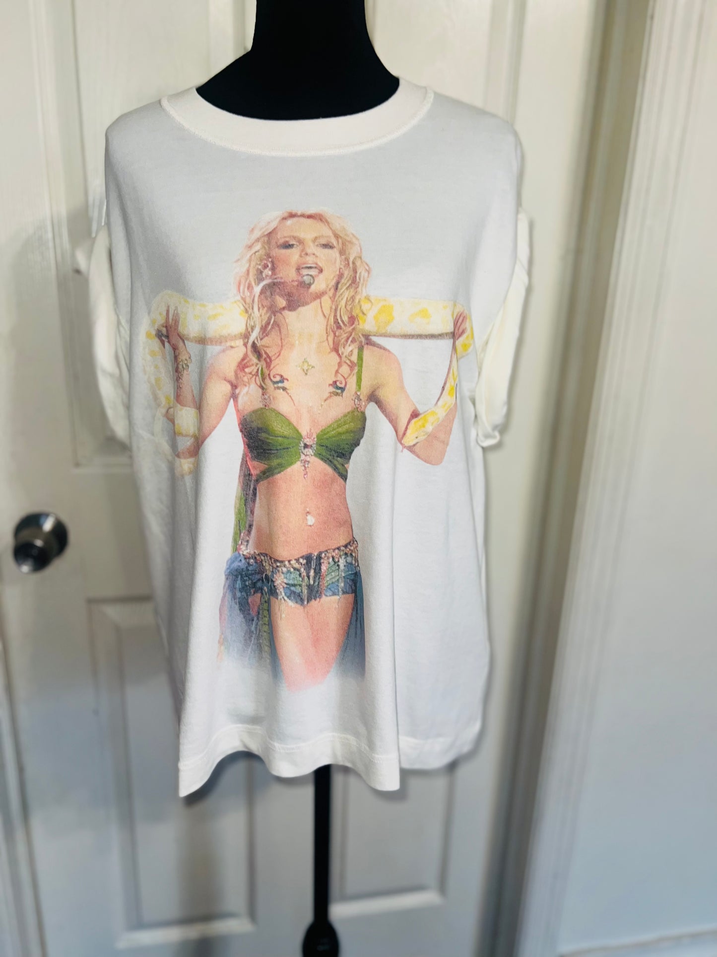 Britney Spears Oversized Distressed Tee
