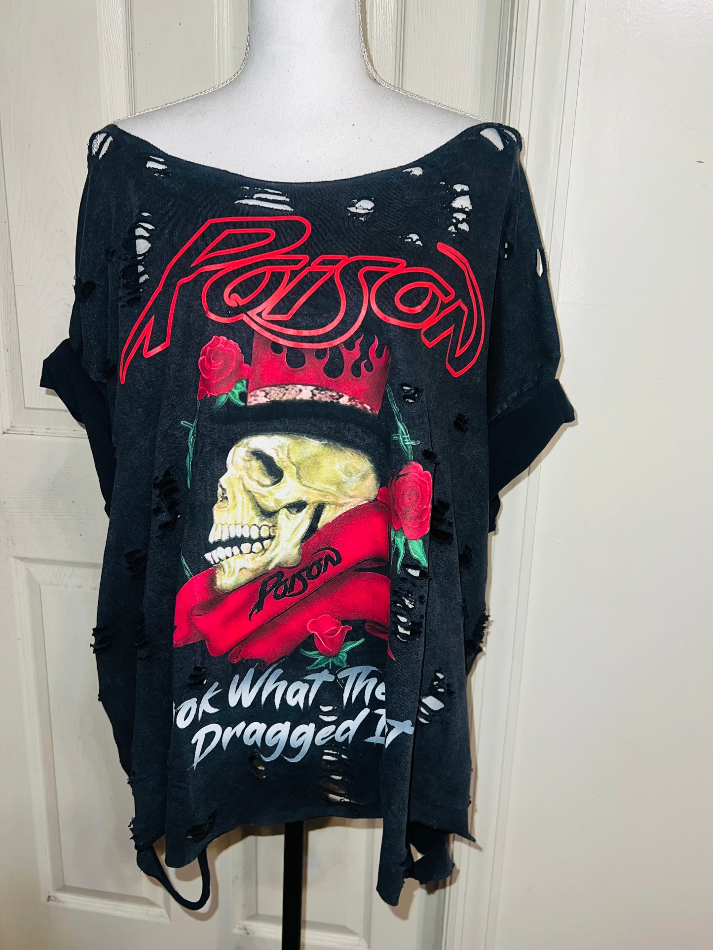 Poison Double Sided Oversized Distressed Tee