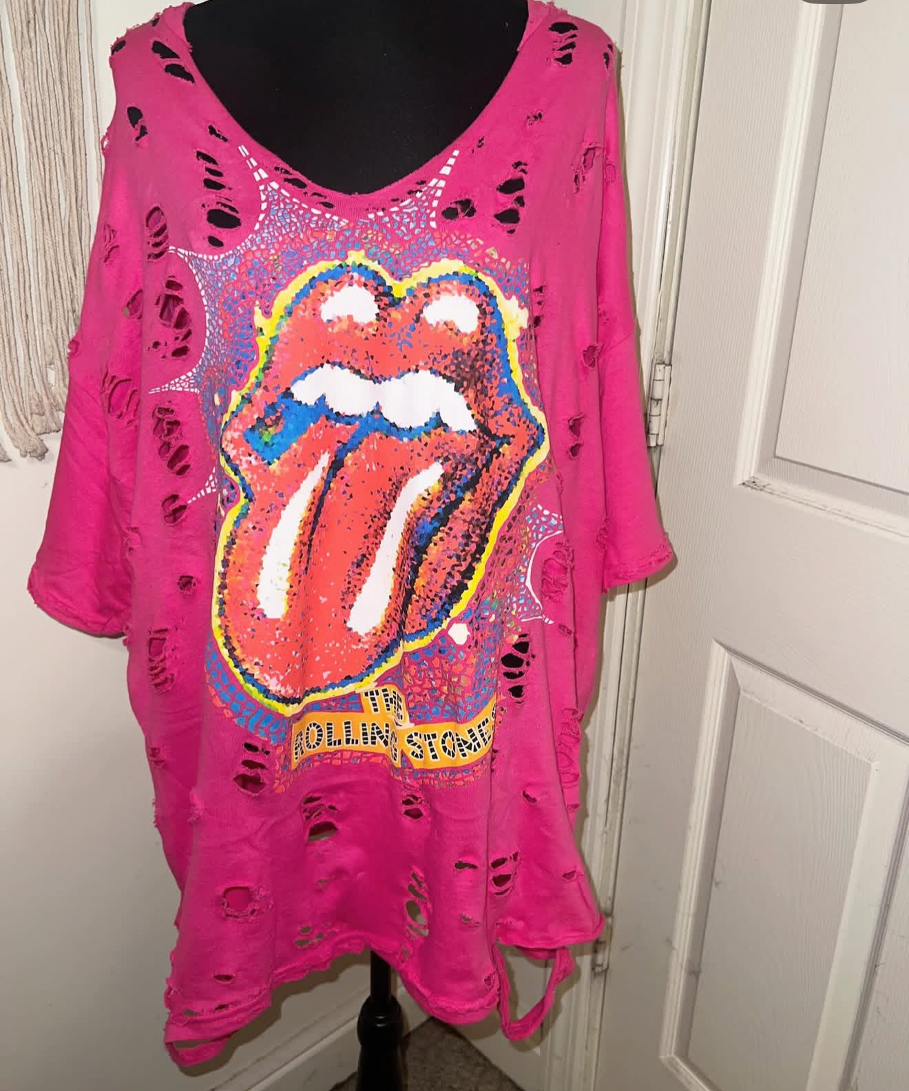 The Rolling Stones Oversized Distressed Tee