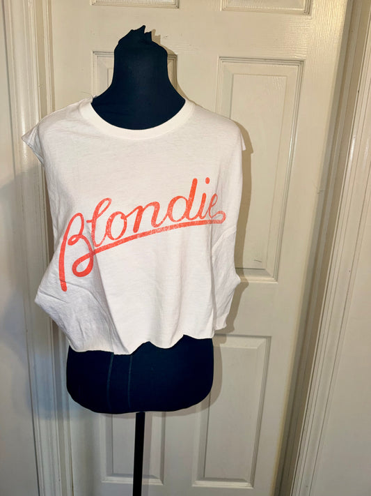 Blondie Oversized Distressed Cropped Tank