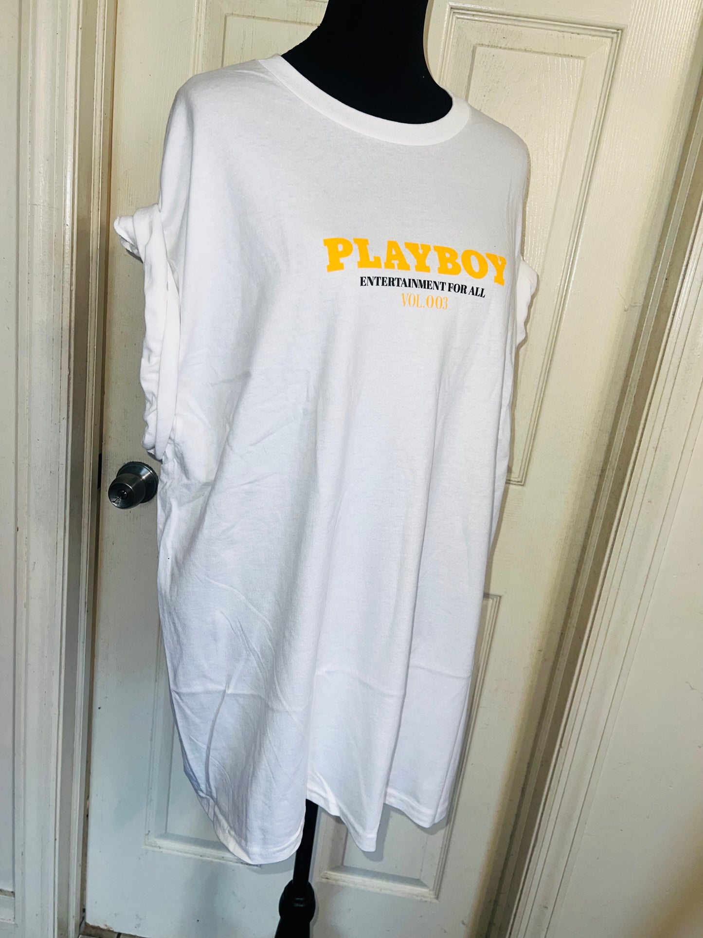 Playboy Double Sided Oversized Distressed Tee