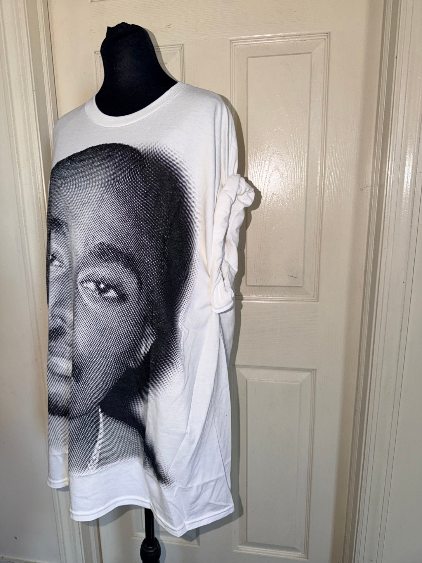 Tupac Double Sided Oversized Distressed Tee