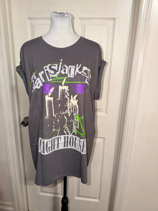 Paris Jackson Oversized Distressed Tee