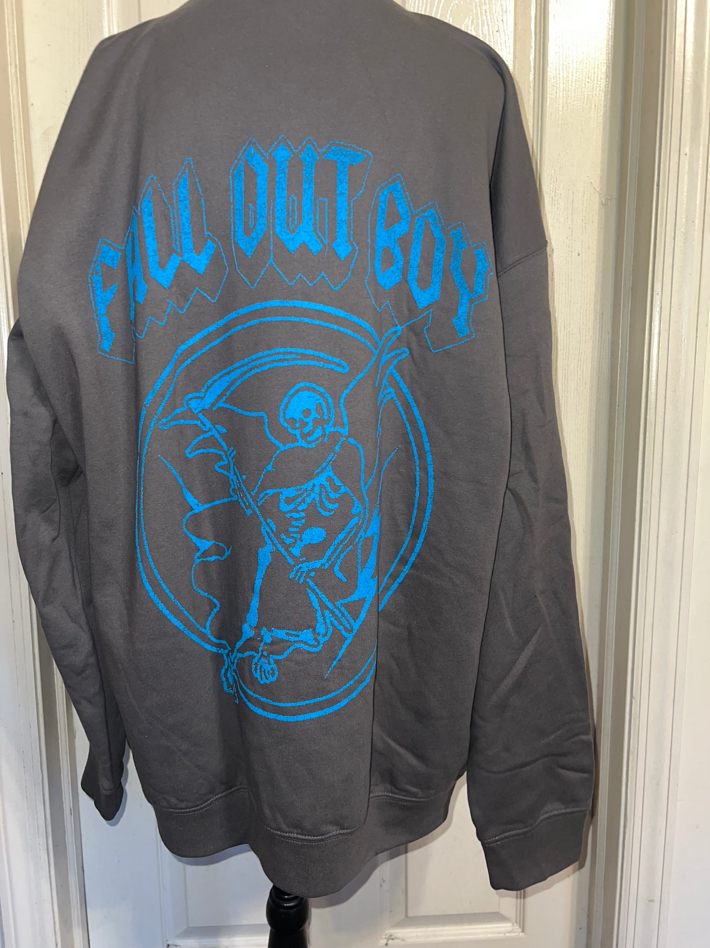 Fall Out Boy Double Sided Oversized Distressed Sweatshirt